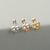 Fashion Cactus Pineapple Copper Ear Studs Inlay Zircon Copper Earrings 1 Piece