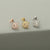 Fashion Cactus Pineapple Copper Ear Studs Inlay Zircon Copper Earrings 1 Piece