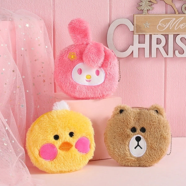 Fashion Cartoon Plush Cute Children Cat Danny Bear Purse Coin Bag Pendant