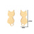 Fashion Cat Stainless Steel Ear Studs 1 Pair