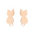 Fashion Cat Stainless Steel Ear Studs 1 Pair