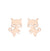 Fashion Cat Stainless Steel Ear Studs 1 Pair