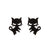 Fashion Cat Stainless Steel Ear Studs 1 Pair