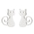 Fashion Cat Stainless Steel Ear Studs 1 Pair