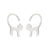 Fashion Cat Stainless Steel Ear Studs 1 Pair