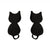 Fashion Cat Stainless Steel Ear Studs 1 Pair