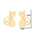 Fashion Cat Stainless Steel Ear Studs 1 Pair