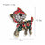 Fashion Christmas Hat Christmas Tree Snowman Alloy Inlay Rhinestones Unisex Brooches