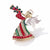 Fashion Christmas Hat Christmas Tree Snowman Alloy Inlay Rhinestones Unisex Brooches