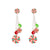 Fashion Christmas Tree Alloy Enamel Inlay Artificial Gemstones Women's Drop Earrings 1 Pair