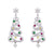 Fashion Christmas Tree Alloy Inlay Artificial Gemstones Christmas Women's Earrings