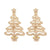 Fashion Christmas Tree Alloy Inlay Rhinestones Pearl Women's Drop Earrings 1 Pair