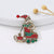 Fashion Christmas Tree Alloy Plating Inlay Artificial Gemstones Unisex Brooches