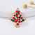 Fashion Christmas Tree Alloy Plating Inlay Artificial Gemstones Unisex Brooches