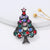 Fashion Christmas Tree Alloy Plating Inlay Artificial Gemstones Unisex Brooches