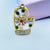 Fashion Christmas Tree Alloy Plating Inlay Artificial Gemstones Unisex Brooches