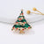 Fashion Christmas Tree Alloy Plating Inlay Artificial Gemstones Unisex Brooches