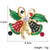 Fashion Christmas Tree Alloy Plating Inlay Artificial Gemstones Unisex Brooches