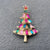 Fashion Christmas Tree Alloy Plating Rhinestones Unisex Brooches