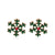 Fashion Christmas Tree Bell Snowflake Alloy Rhinestones Ear Studs