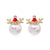 Fashion Christmas Tree Bell Snowflake Alloy Rhinestones Ear Studs