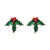 Fashion Christmas Tree Bell Snowflake Alloy Rhinestones Ear Studs