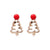 Fashion Christmas Tree Bell Snowflake Alloy Rhinestones Ear Studs