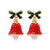 Fashion Christmas Tree Bell Snowflake Alloy Rhinestones Ear Studs