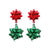 Fashion Christmas Tree Bell Snowflake Alloy Rhinestones Ear Studs