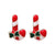 Fashion Christmas Tree Bell Snowflake Alloy Rhinestones Ear Studs