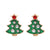 Fashion Christmas Tree Bell Snowflake Alloy Rhinestones Ear Studs