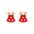 Fashion Christmas Tree Bell Snowflake Alloy Rhinestones Ear Studs