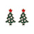 Fashion Christmas Tree Bell Snowflake Alloy Rhinestones Ear Studs