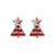 Fashion Christmas Tree Bell Snowflake Alloy Rhinestones Ear Studs