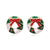 Fashion Christmas Tree Bell Snowflake Alloy Rhinestones Ear Studs