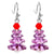 Fashion Christmas Tree Crystal Plating Women's Drop Earrings 1 Pair