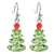 Fashion Christmas Tree Crystal Plating Women's Drop Earrings 1 Pair