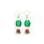 Fashion Christmas Tree Flamingo Alloy Plating Inlay Artificial Gemstones Women's Drop Earrings 1 Pair