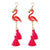 Fashion Christmas Tree Flamingo Alloy Plating Inlay Artificial Gemstones Women's Drop Earrings 1 Pair