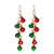 Fashion Christmas Tree Flamingo Alloy Plating Inlay Artificial Gemstones Women's Drop Earrings 1 Pair