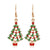 Fashion Christmas Tree Flamingo Alloy Plating Inlay Artificial Gemstones Women's Drop Earrings 1 Pair