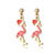 Fashion Christmas Tree Flamingo Alloy Plating Inlay Artificial Gemstones Women's Drop Earrings 1 Pair