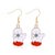 Fashion Christmas Tree Gloves Alloy Plating Inlay Artificial Gemstones Christmas Women's Drop Earrings 1 Pair