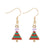 Fashion Christmas Tree Gloves Alloy Plating Inlay Artificial Gemstones Christmas Women's Drop Earrings 1 Pair