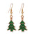 Fashion Christmas Tree Santa Claus Alloy Plating Women's Drop Earrings 1 Pair