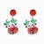 Fashion Christmas Tree Santa Claus Bell Pvc Printing Transparent Women's Drop Earrings 1 Pair