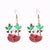 Fashion Christmas Tree Santa Claus Bell Pvc Printing Transparent Women's Drop Earrings 1 Pair