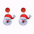 Fashion Christmas Tree Santa Claus Bell Pvc Printing Transparent Women's Drop Earrings 1 Pair