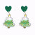 Fashion Christmas Tree Santa Claus Bell Pvc Printing Transparent Women's Drop Earrings 1 Pair