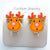 Fashion Christmas Tree Santa Claus Plastic Resin Girl's Drop Earrings Ear Clips 1 Pair